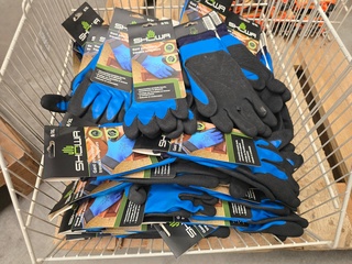Ca. 50x Werkhandschoenen Xl Showa, zwart blauw